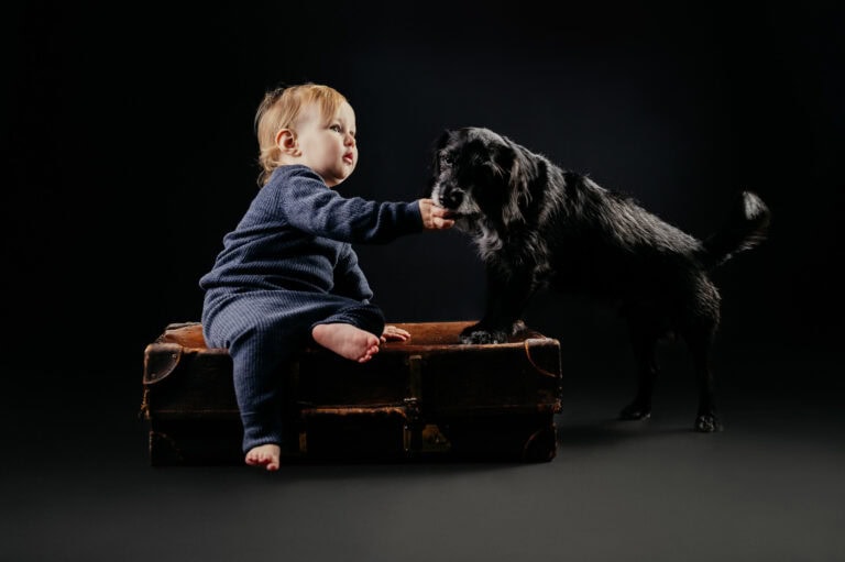 Ein Familienshooting mit Kind und Hund 34